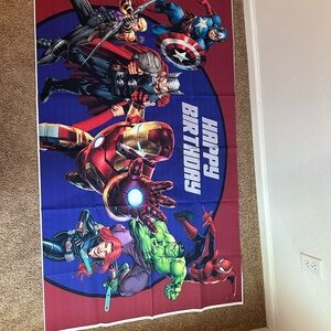 Marvel Superheroes Birthday Banner